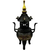  Lư hương rồng đôi mạ đồng BKMECN-9355 