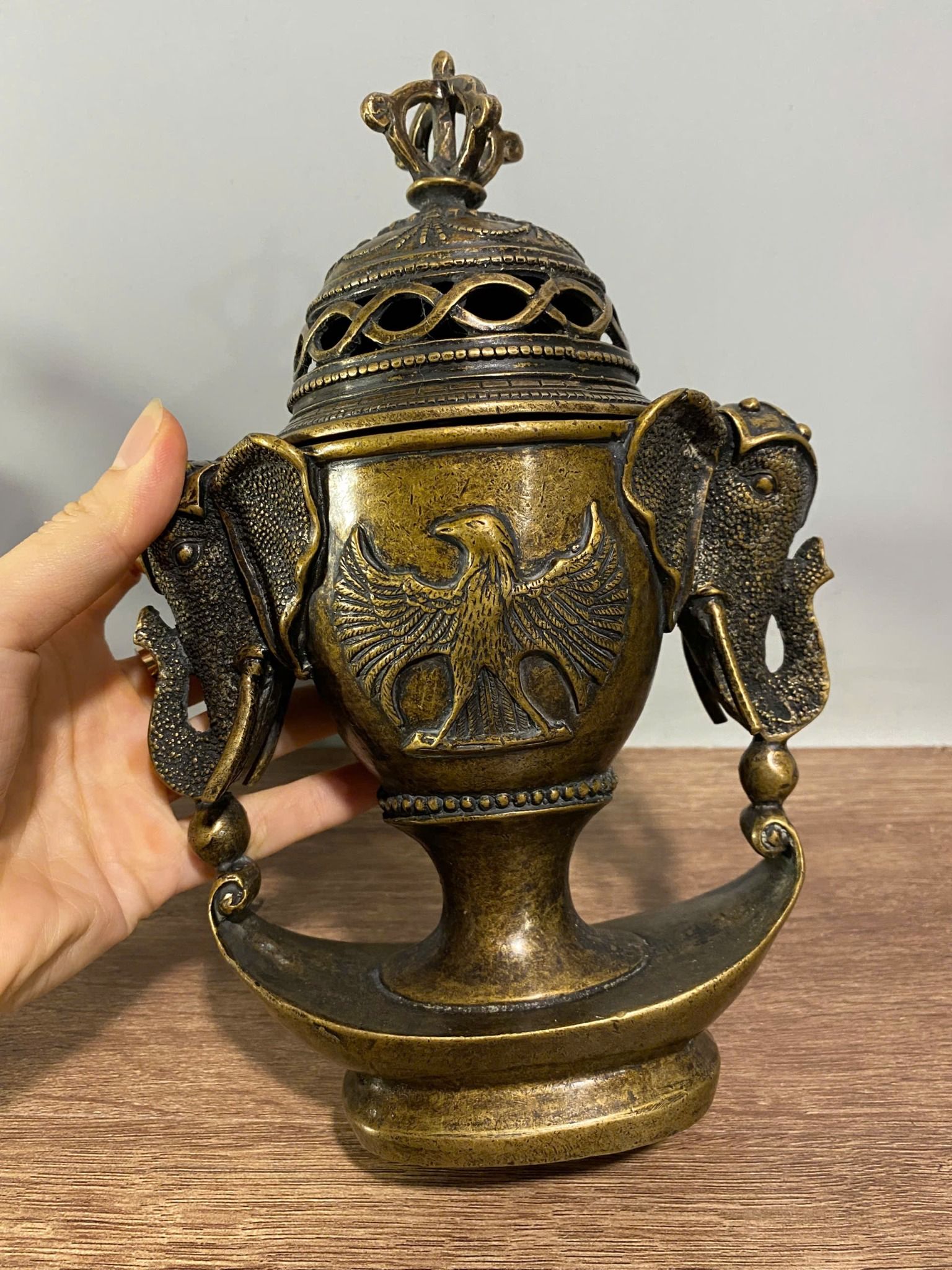  Tháp trầm voi bằng đồng BKMECN-9269 