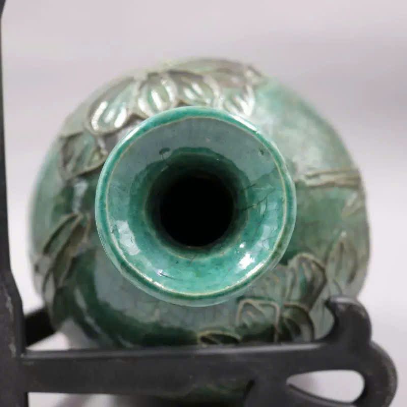  Bình gốm màu xanh họa tiết sen BKCECN-9387 