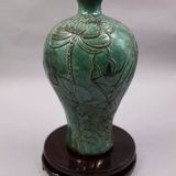  Bình gốm màu xanh họa tiết sen BKCECN-9387 