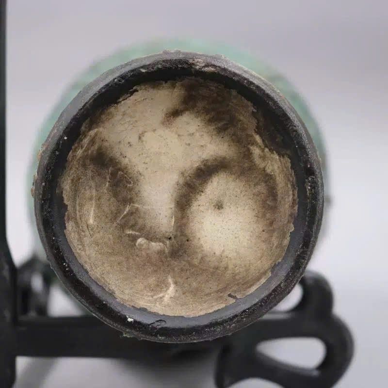  Bình gốm màu xanh họa tiết sen BKCECN-9387 