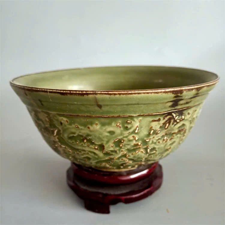  Bát gốm sưu tầm men xanh BKCECN-9393 