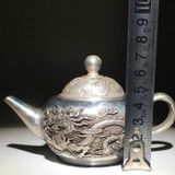  Ấm đồng mạ bạc hoạ rồng phượng BKMECN-9263 