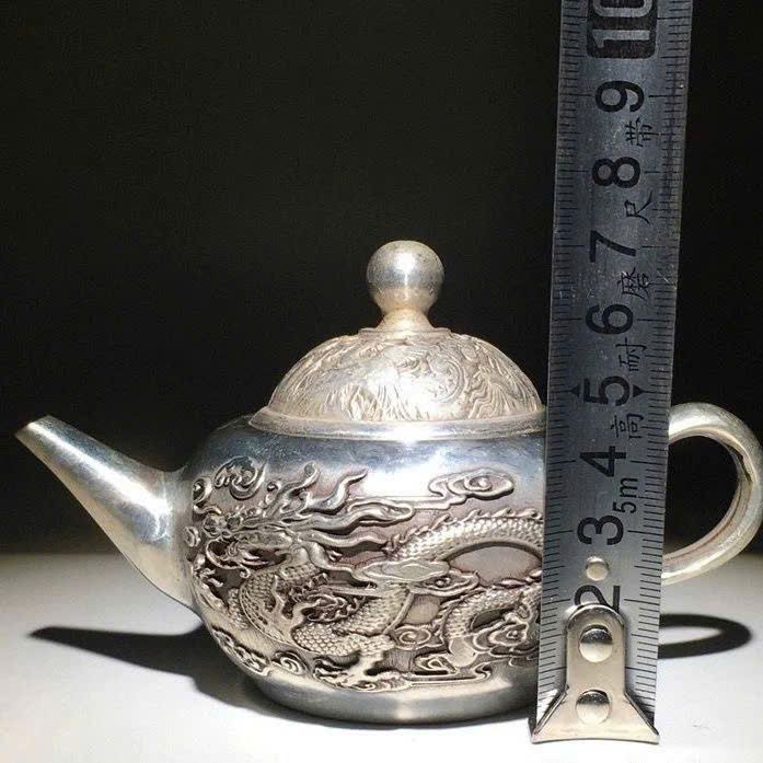  Ấm đồng mạ bạc hoạ rồng phượng BKMECN-9263 