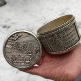  Hũ đựng trà đồng mạ bạc BKMECN-9264 