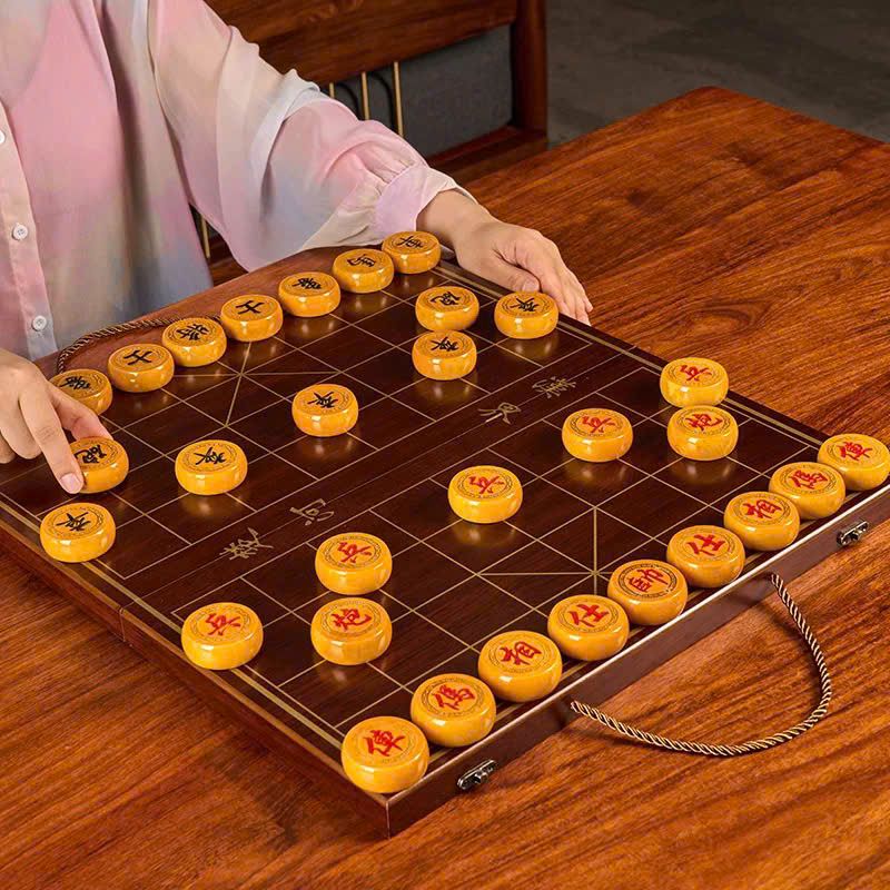  Bộ cờ tướng bằng gỗ màu vàng BKWOVN-9205 