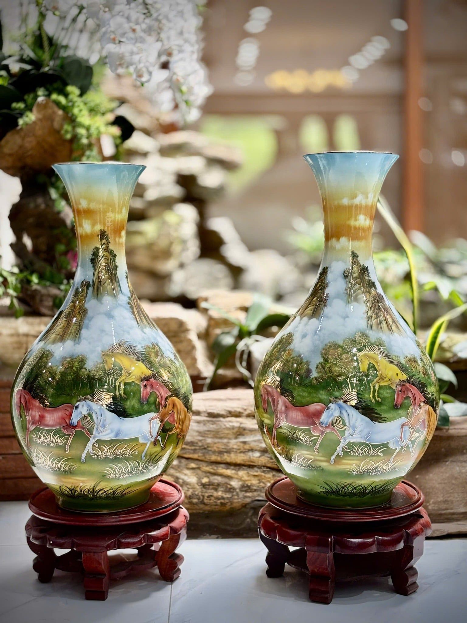  Bình Gốm Ngựa cao 73 cm BKCECN-9508 