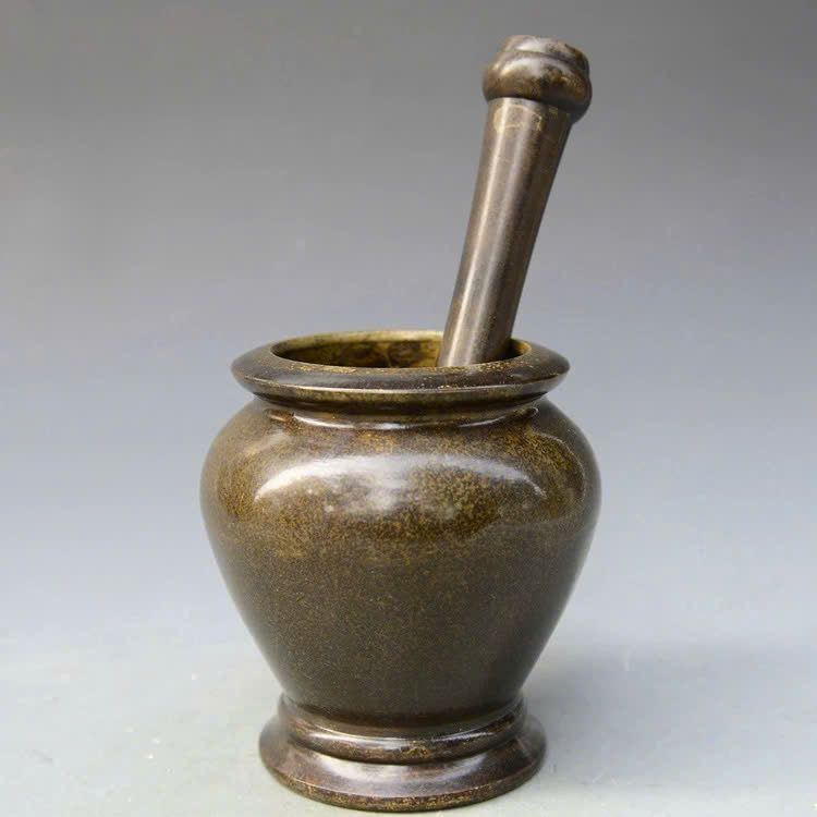  Cối giã thuốc đồng xưa sưu tầm BKMECN-9272 