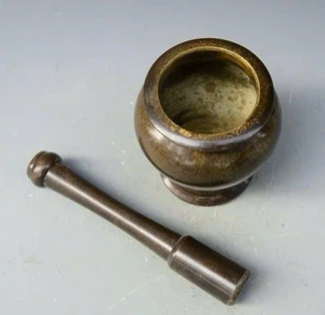  Cối giã thuốc đồng xưa sưu tầm BKMECN-9272 