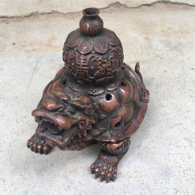  Lư Hương Long Quy Đồng Cổ Xưa đồng cũ BKMECN-9274 