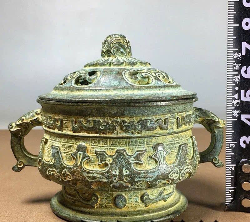  Lư hương đồng xanh cũ sưu tầm BKMECN-9275 