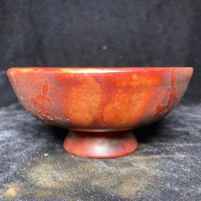  Bát ngọc đỏ chữ Hán cổ BKSTCN-9378 