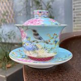  Tách trà Chim Hoa sưu tầm lành nguyên BKCECN-9385 