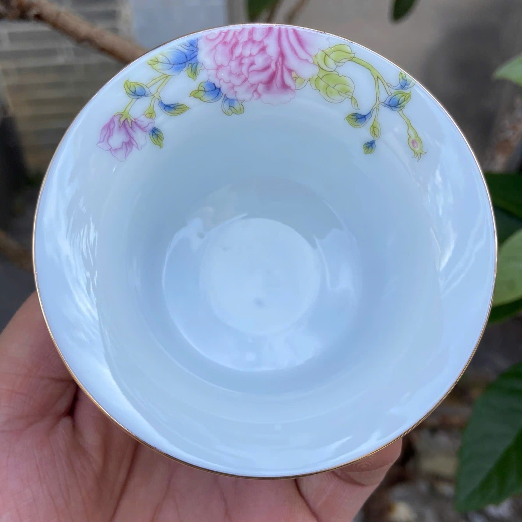  Tách trà Chim Hoa sưu tầm lành nguyên BKCECN-9385 