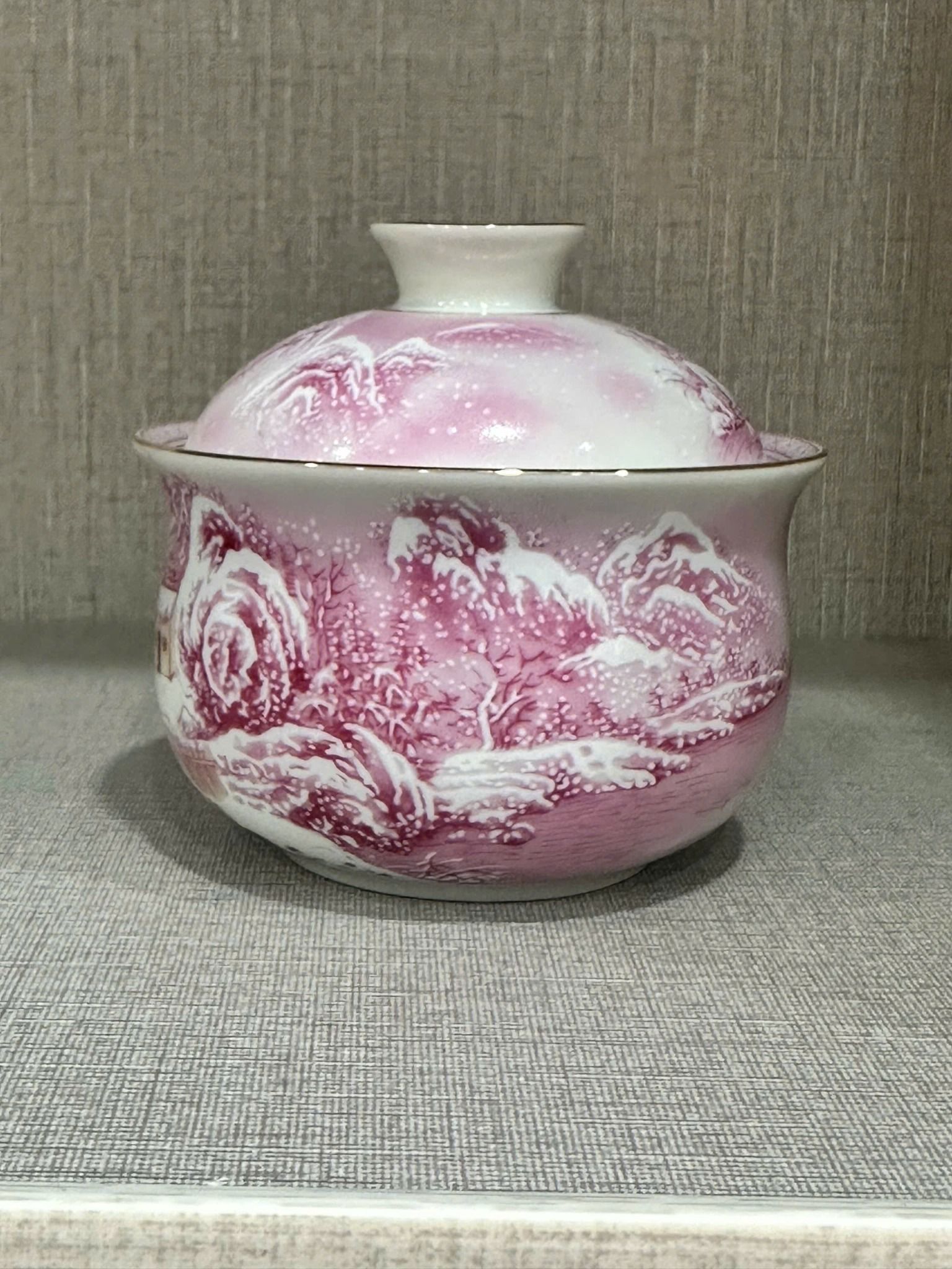  Bộ tách thưởng trà hoạ tiết Hồng Phấn Sơn Thuỷ BKCECN-9387 