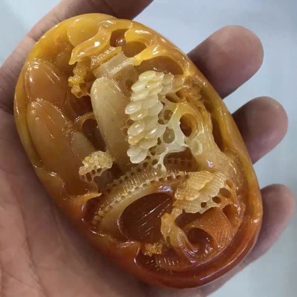  Mặt Ngọc trạm Sơn Thuỷ sưu tầm ngọc cũ BKSTCN-9367 