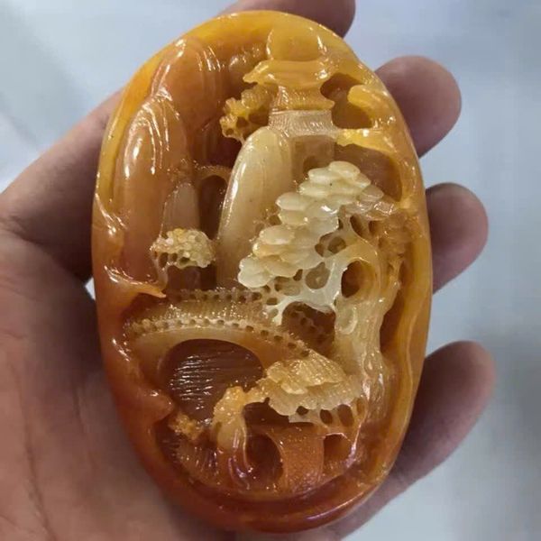  Mặt Ngọc trạm Sơn Thuỷ sưu tầm ngọc cũ BKSTCN-9367 