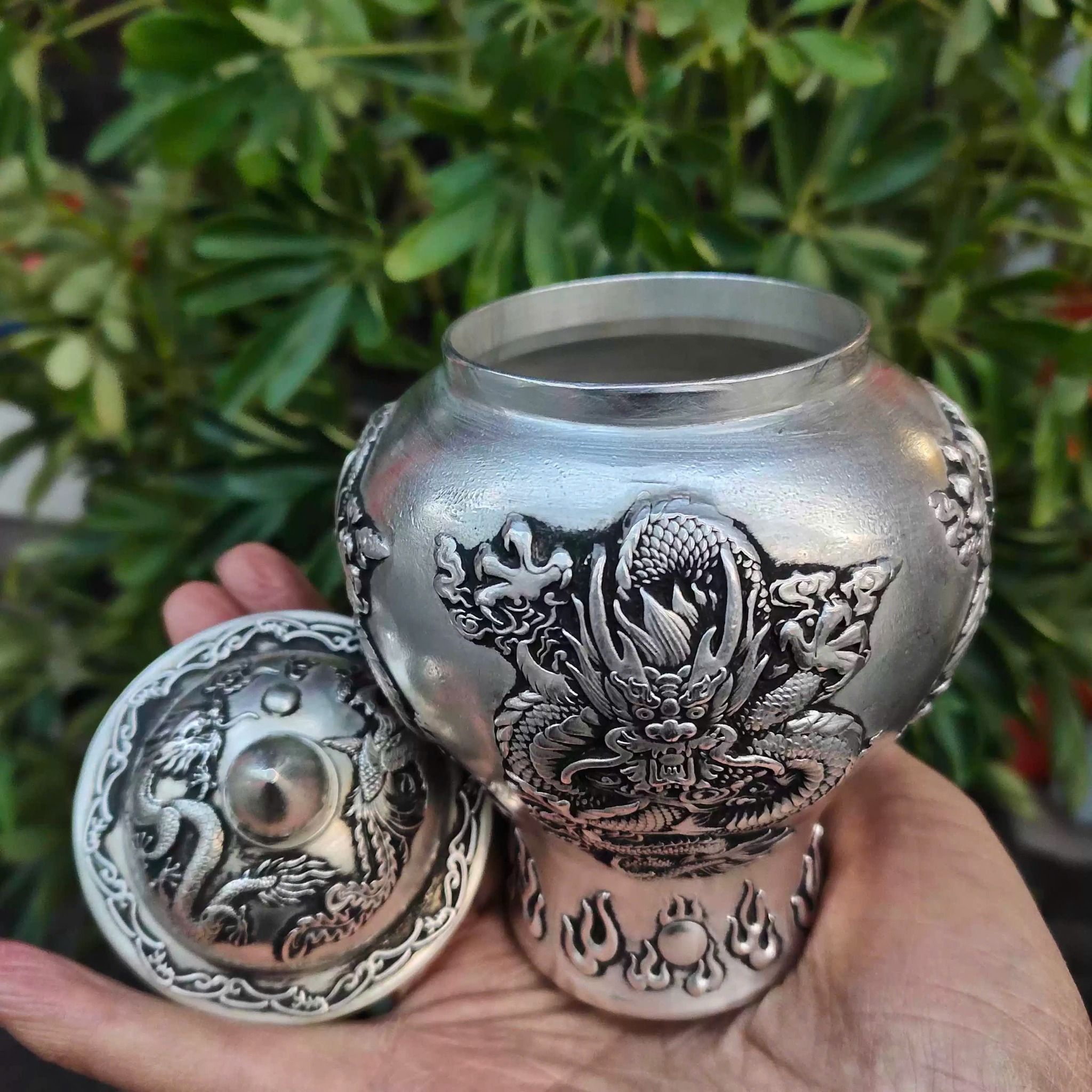  Choé bạc khắc Long Phượng BKMECN-9352 