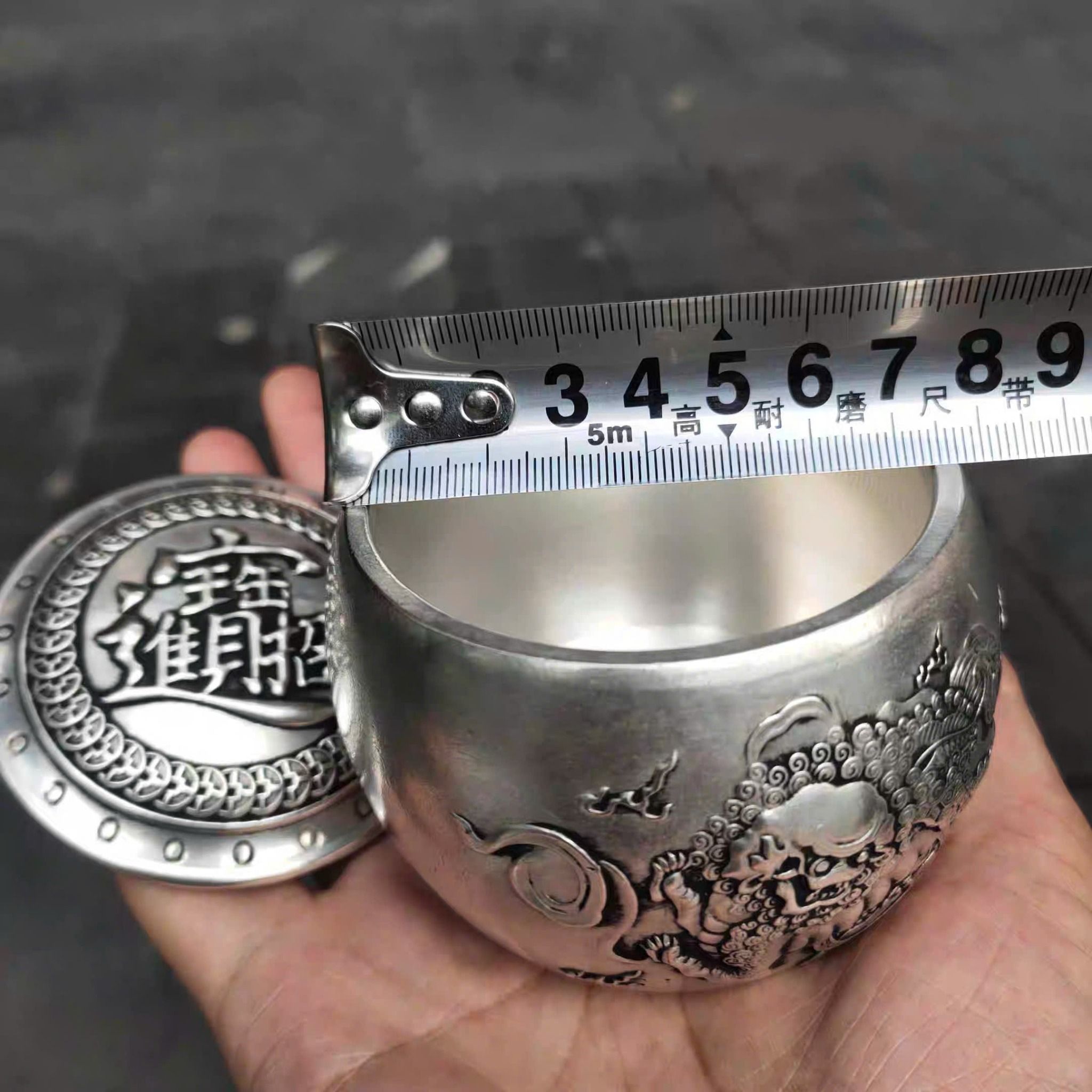  Hũ bạc trạm khắc Sư Tử BKMECN-9353 