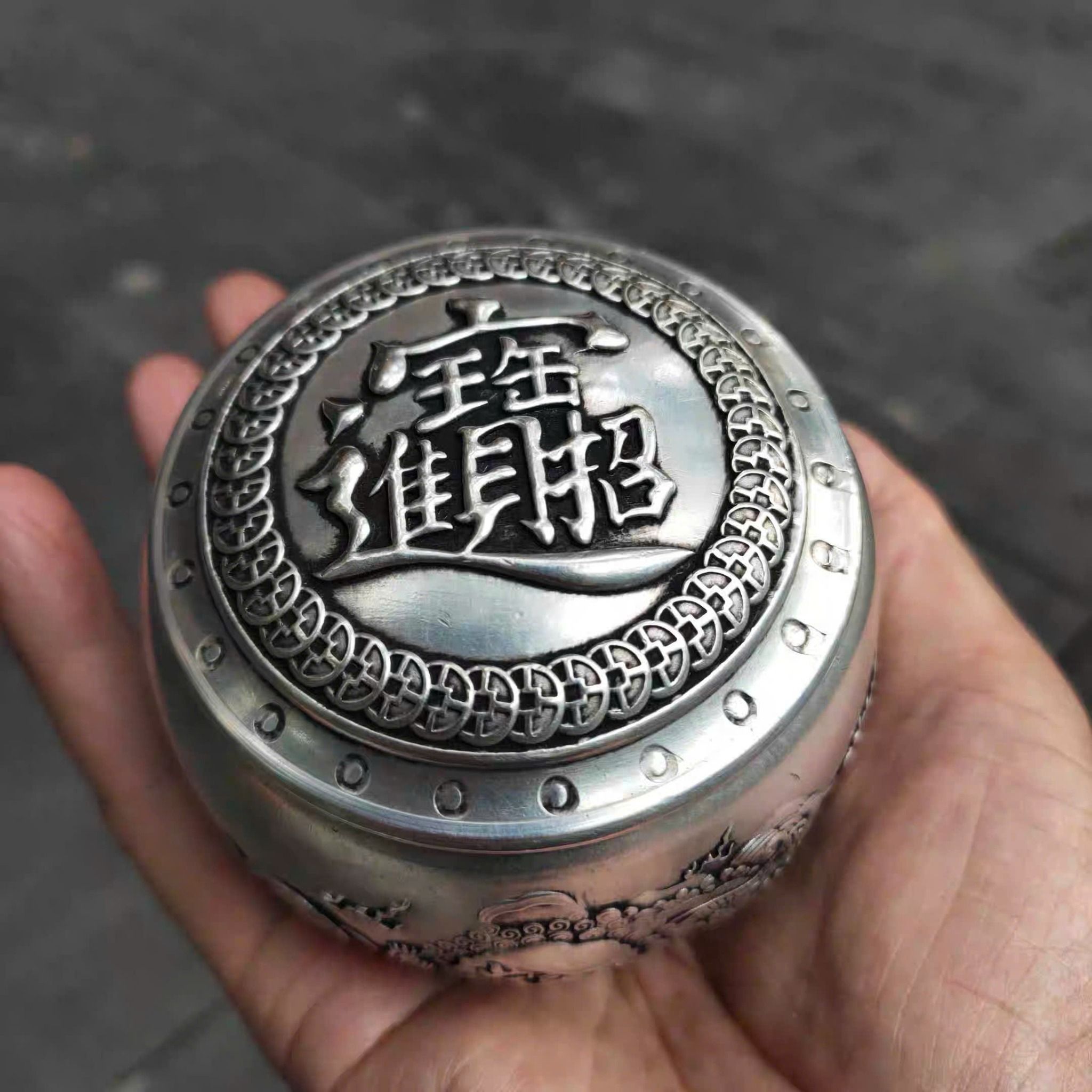  Hũ bạc trạm khắc Sư Tử BKMECN-9353 