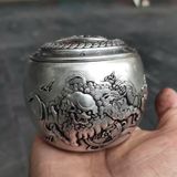  Hũ bạc trạm khắc Sư Tử BKMECN-9353 