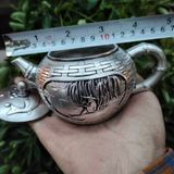  Ấm bạc sưu tầm Lã Vọng câu cá BKMECN-9354 