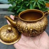  Ấm đồng cũ sưu tầm họa tiết Bách Nhi Hý BKMECN-9355 