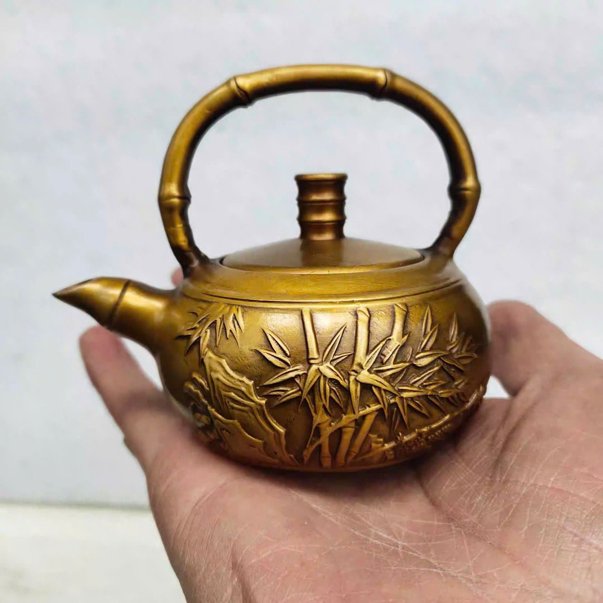  Ấm Trúc đồng cũ sưu tầm trong dân BKMECN-9356 