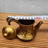  Ấm đồng cũ sưu tầm Đạt Ma múa quyền BKMECN-9357 