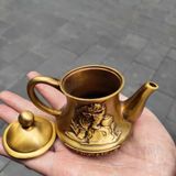  Ấm đồng cũ sưu tầm Đạt Ma múa quyền BKMECN-9357 