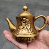  Ấm đồng cũ sưu tầm Đạt Ma múa quyền BKMECN-9357 