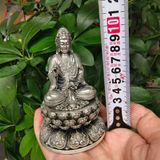  Tượng Quan Âm Tọa Sen đồng cũ sưu tầm BKMECN-9364 