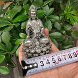  Tượng Quan Âm Tọa Sen đồng cũ sưu tầm BKMECN-9364 