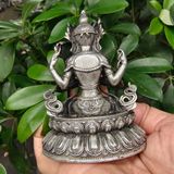  Tượng Quan Thế Âm Bồ Tát đồng cũ phủ bạc 