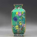  Bình gốm sưu tầm hoạ tiết hoa chim men xanh BKCECN-9395 