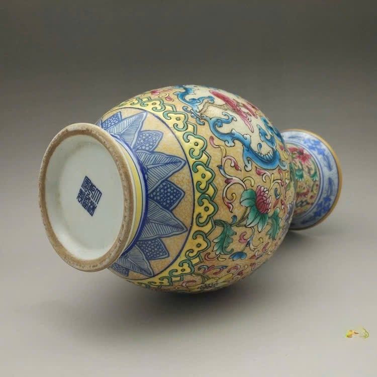  Cặp Bình Thưởng Phấn Thái Long Phụng Hoa Sen BKCECN-9386 