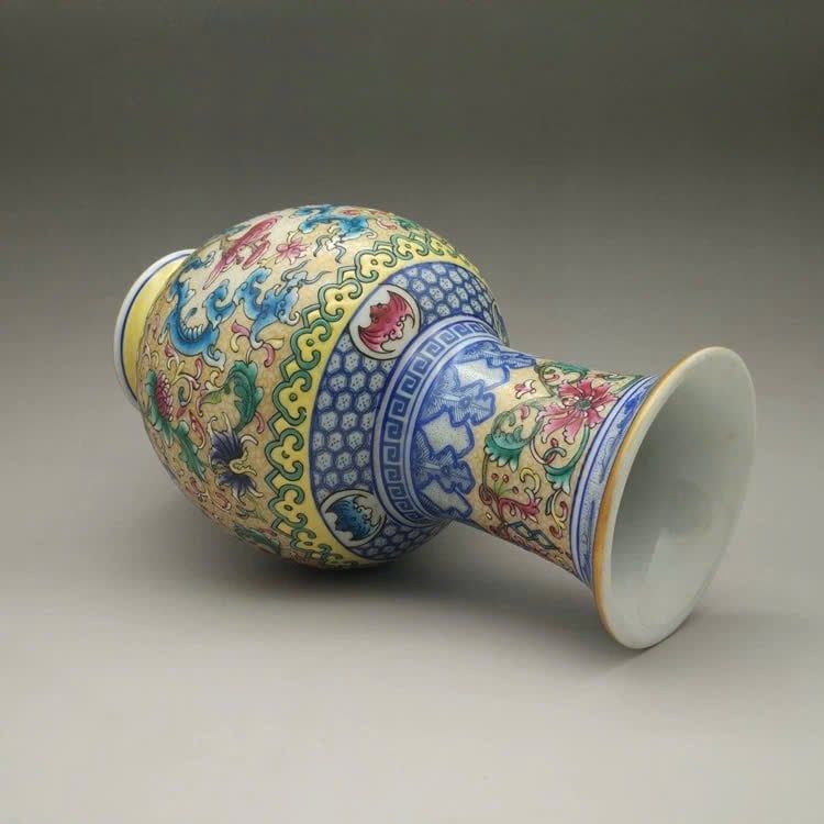  Cặp Bình Thưởng Phấn Thái Long Phụng Hoa Sen BKCECN-9386 