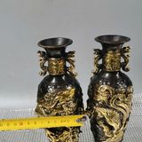  Cặp bình đồng Long Phượng cũ sưu tầm BKMECN-9370 