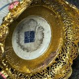  Cặp bình sứ đồng quai rồng khảm ngọc cổ sưu tầm BKMECN-9373 