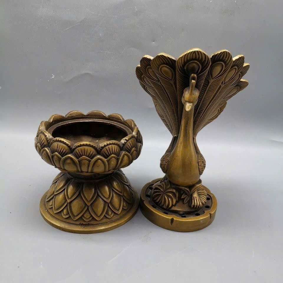  Lư Hương Đồng Cũ Khổng Tước BKMECN-9374 