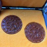  Cặp ngọc cũ họa tiết Rồng sưu tầm  BKSTCN-9355 