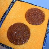  Cặp ngọc cũ họa tiết Rồng sưu tầm  BKSTCN-9355 