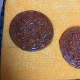  Cặp ngọc cũ họa tiết Rồng sưu tầm  BKSTCN-9355 