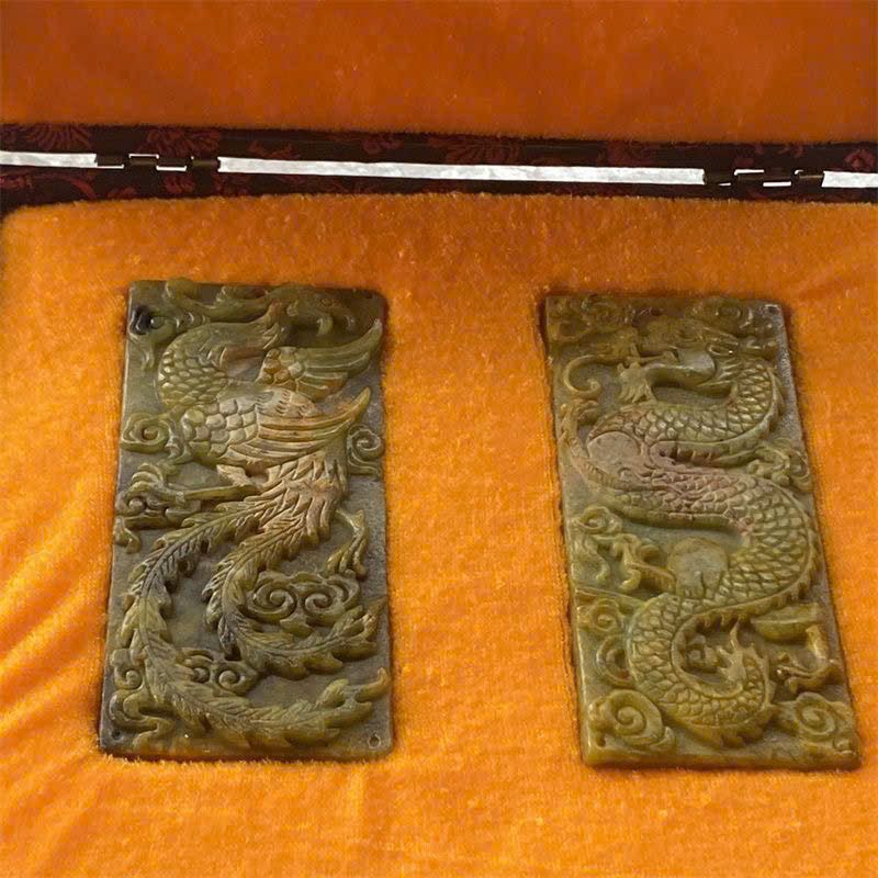  Mặt ngọc Rồng Phượng ngọc cũ sưu tầm BKSTCN-9356 