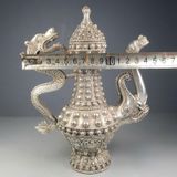  Ấm đồng mạ bạc quai rồng BKMECN-9380 