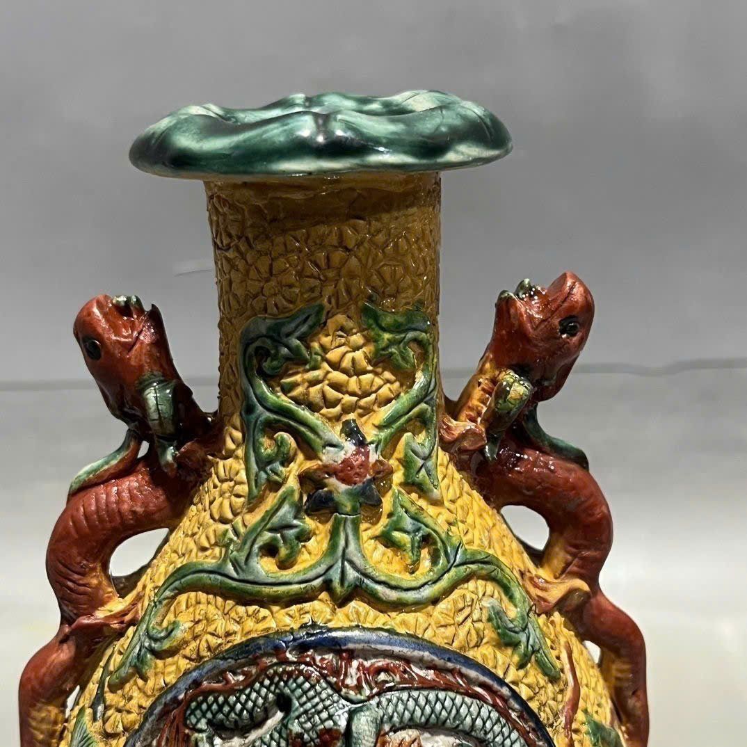  Bình gốm cổ họa tiết Rồng Phượng BKCECN-9404 