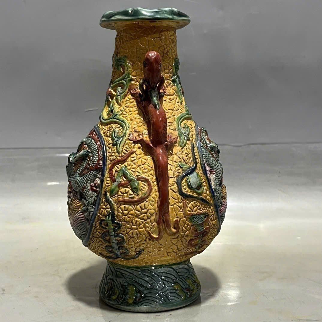  Bình gốm cổ họa tiết Rồng Phượng BKCECN-9404 