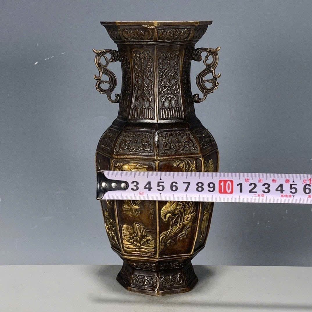  Bình đồng cũ Thông Hạc sưu tầm BKMECN-9381 