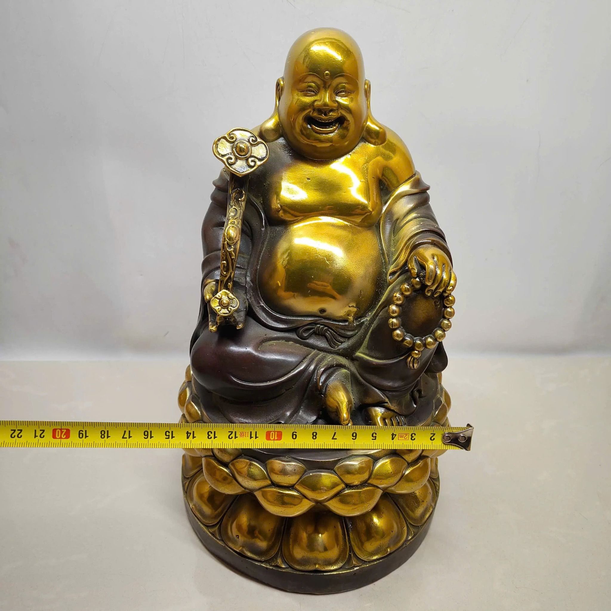  Tượng Di Lặc Tọa Sen đồng cũ sưu tầm BKMECN-9382 