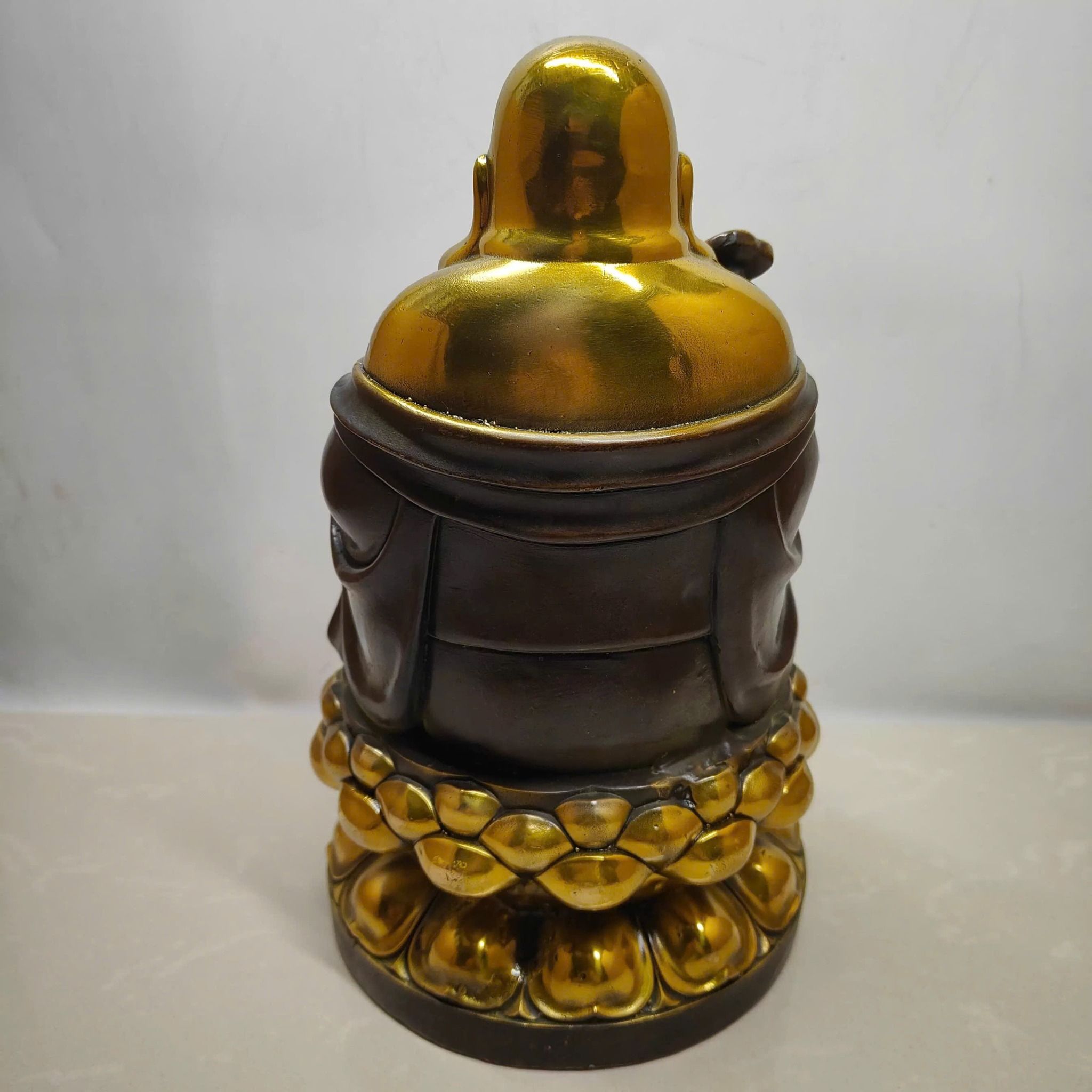  Tượng Di Lặc Tọa Sen đồng cũ sưu tầm BKMECN-9382 